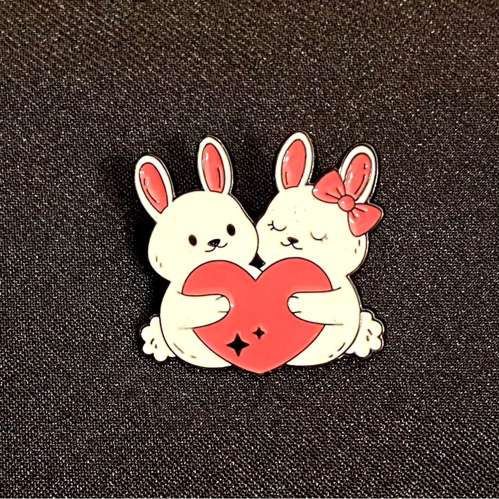 There’s no love like bunny love | Get 3 enamel pins/magnets for $18